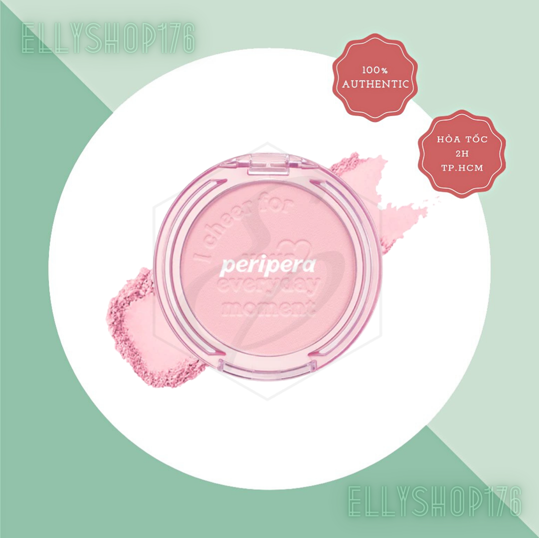 Má Hồng Peripera Pure Blushed Sunshine cheek 12 Sunny Pink